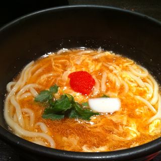 明太あんかけ玉子とじのおうどん(麺匠の心つくし つるとんたん 新宿店)