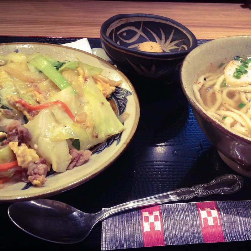 沖縄ちゃんぽん沖縄そばセット(琉球市場やちむん)