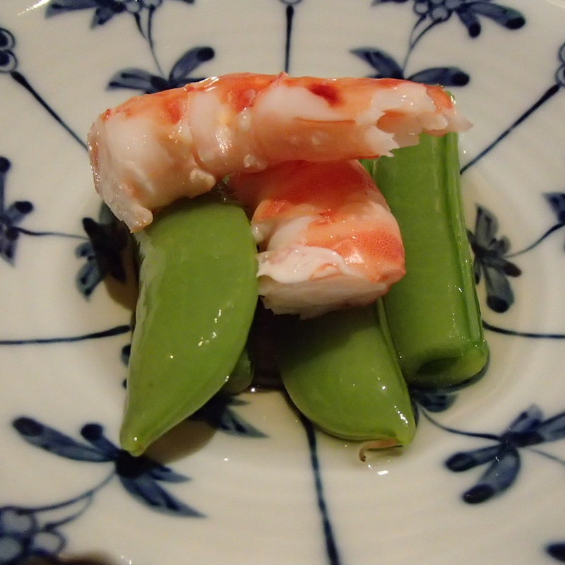 冷製えびとスナップえんどう(包丁人 三郎)