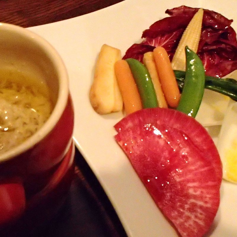 産地直送　有機野菜のバーニャカウダ(ステーキなぐら )