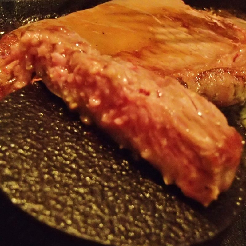 リブロースステーキ　自家製バター＆にんにく醤油(ステーキなぐら )