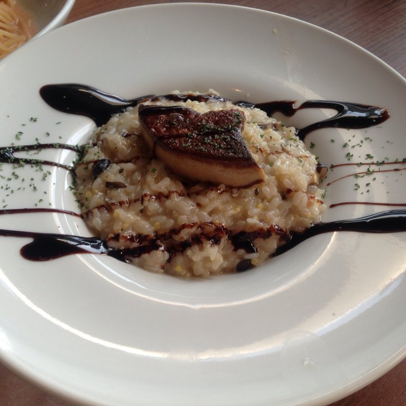 キノコのリゾット フォアグラソテー添え(ピソラ)