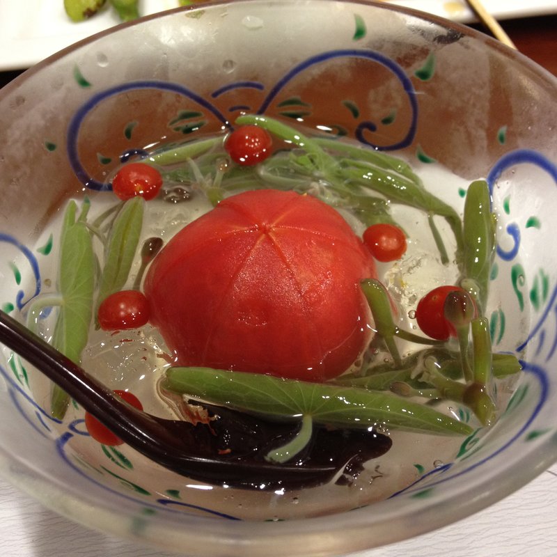 冷やしトマトとジュンサイ(ささ川 )