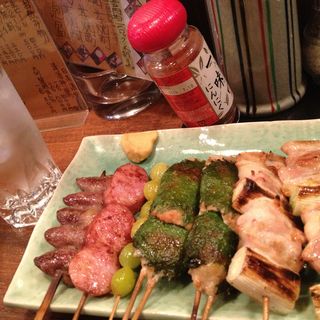 串盛り合わせ(焼鳥 さとう)