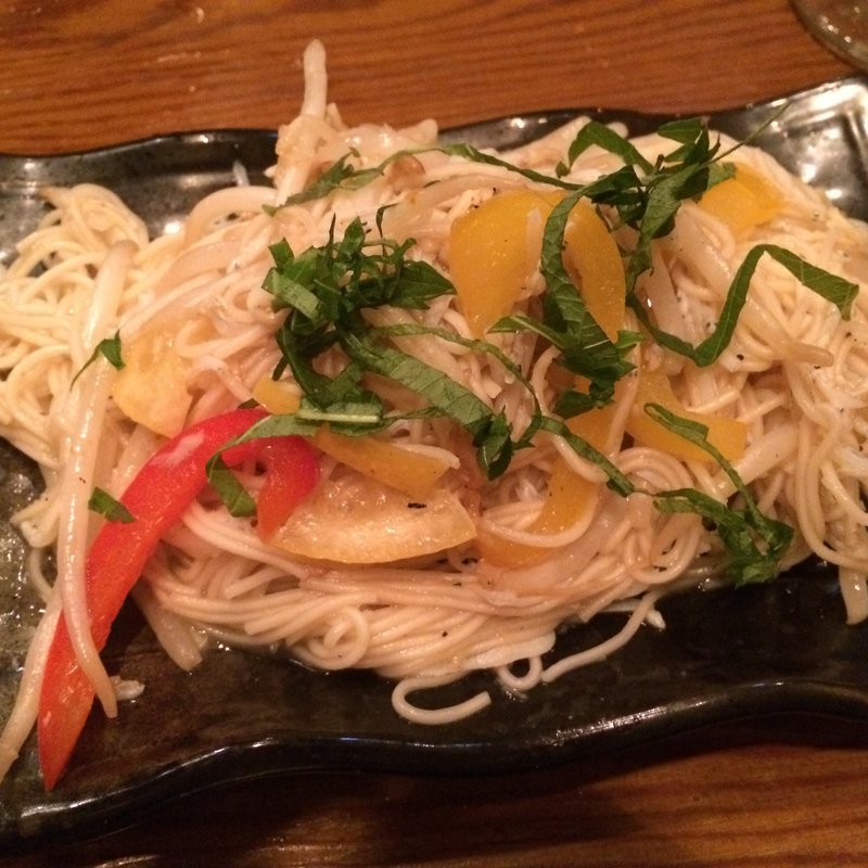 しらすソーメンチャンプルー(琉球パクチー酒場 うるま食堂 )