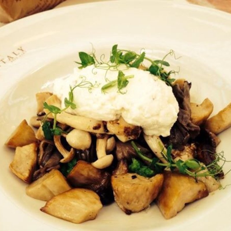 キノコソテー、カッテージチーズ(La piazza)