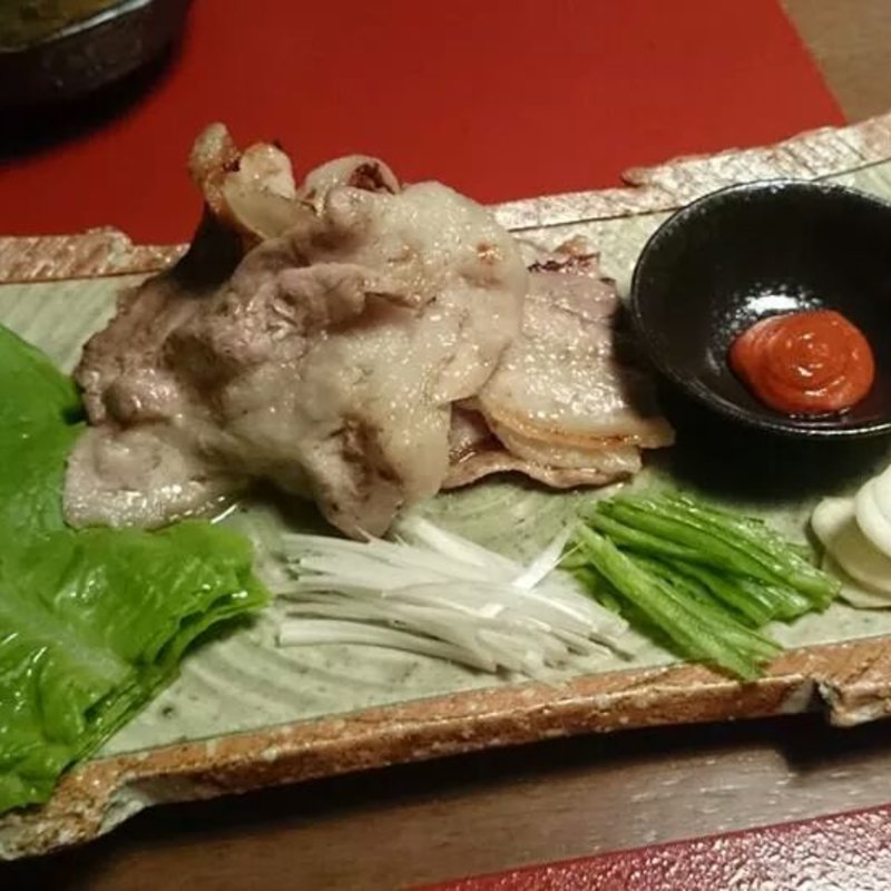 黒豚ねぎ塩カルビあぶり焼き(梅田なだ万茶寮)