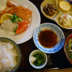 おろしポン酢チキン定食(ひわさ屋 )