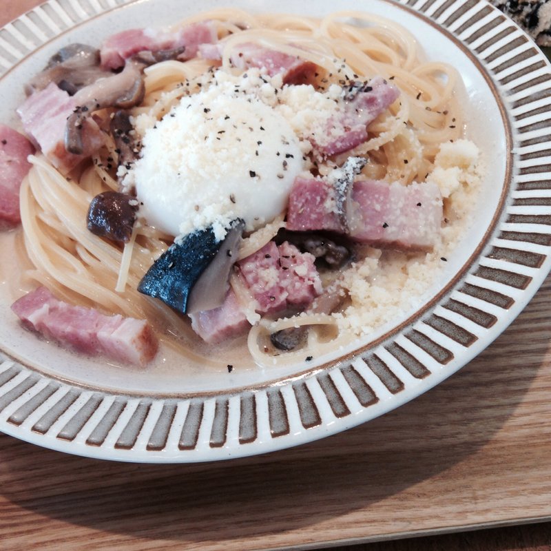  きのことべーこんの豆乳カルボナーラ(ココノハ 東京スカイツリータウン・ソラマチ店)