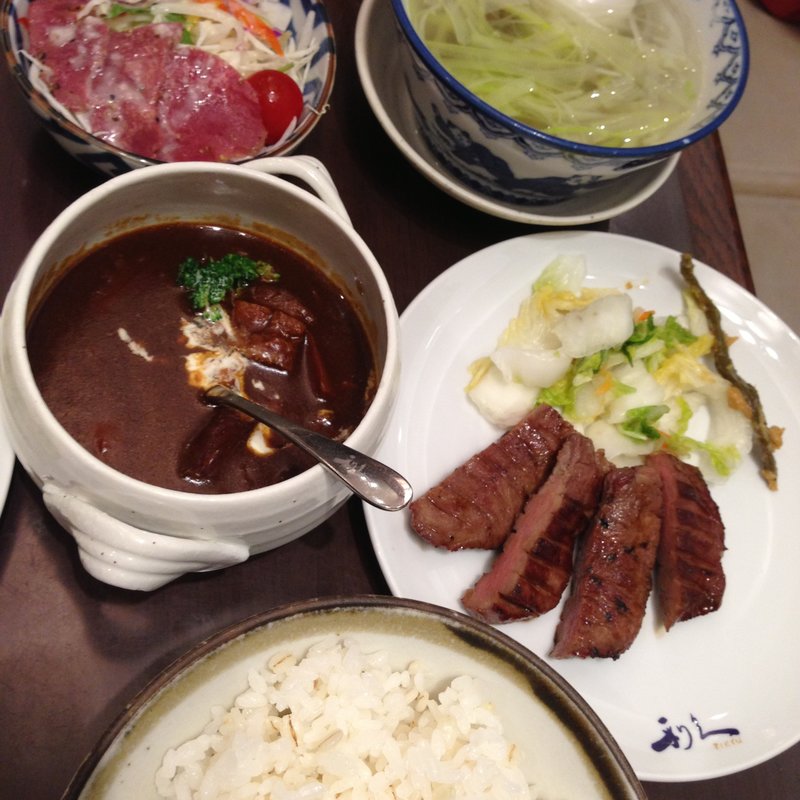 利久セット(牛タン炭焼　利久)