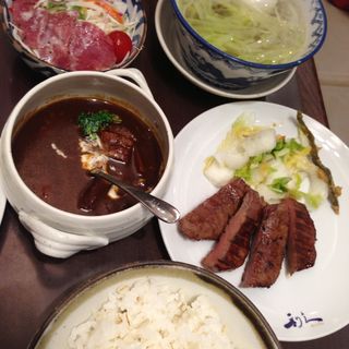 利久セット(牛タン炭焼　利久)
