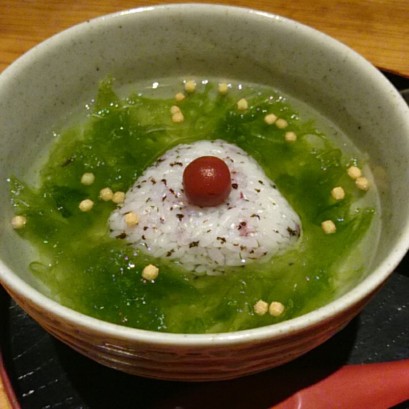 アーサのお茶漬け(沖縄家庭料理おかめ)