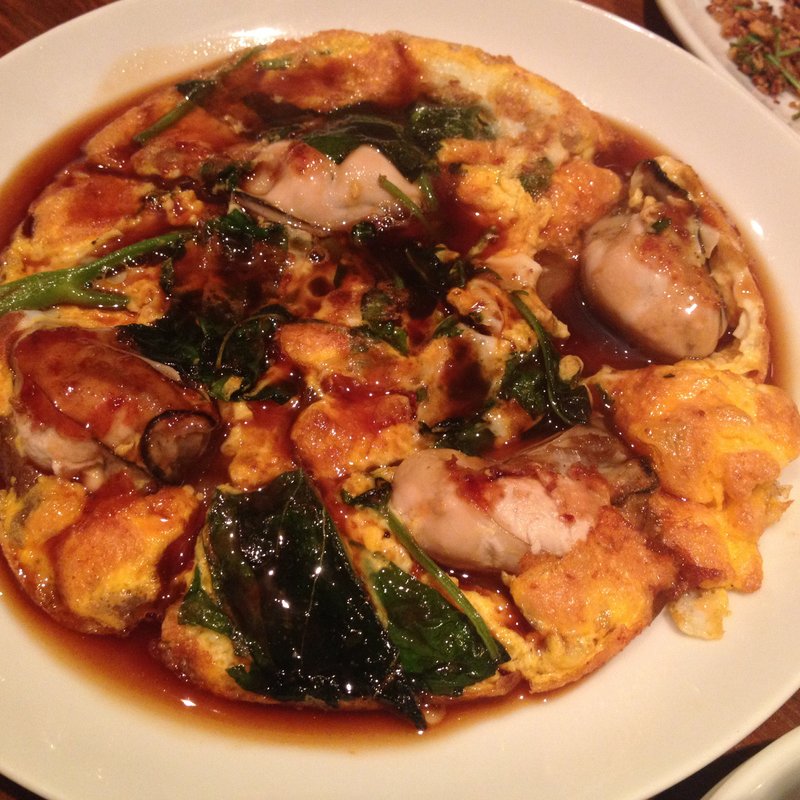 牡蠣と旬野菜のオムレツ(天天厨房)