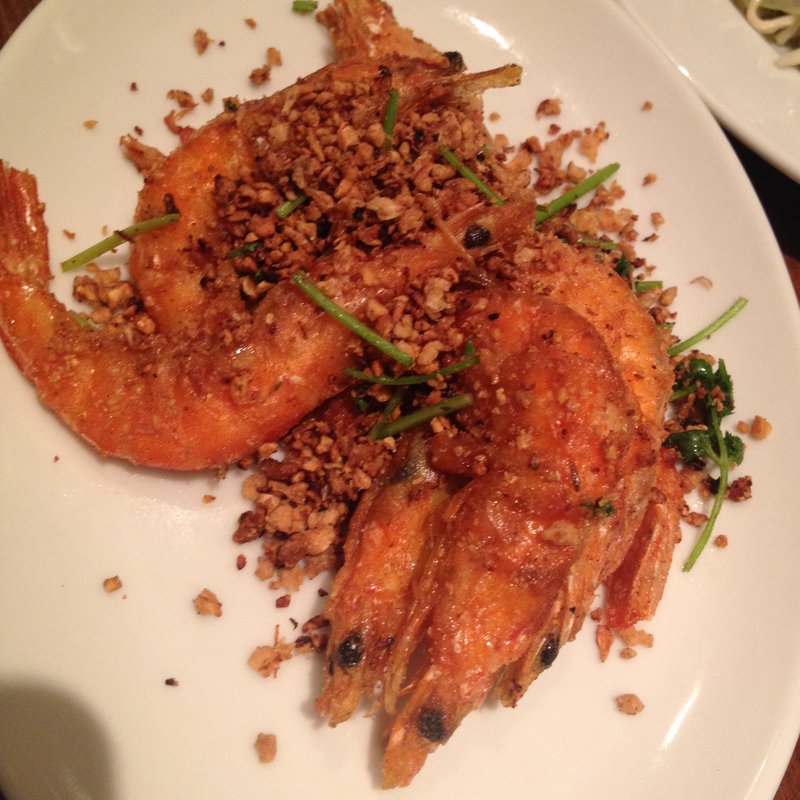 鹹酥蝦（シエンスウシャー／殻付き海老の唐揚げ）(天天厨房)