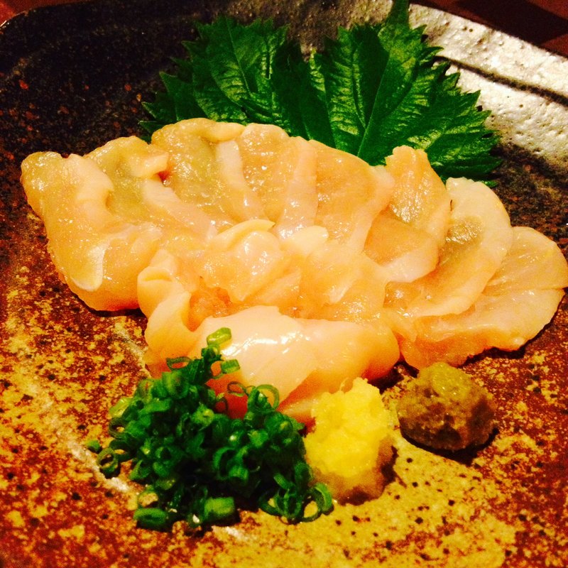 地鶏胸肉 刺身(プロトタイプカフェYaya)