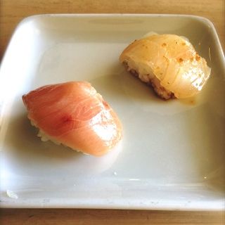 Yellowtail & Halibut nigiri(Sugarfish)