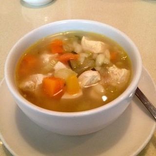 Complimentary soup(Sanford's Restaurant)