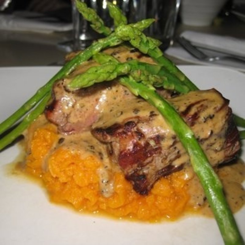 Hanger steak (Sanford's Restaurant)