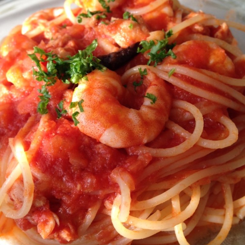 エビとトマトのスパゲティ(jupter)
