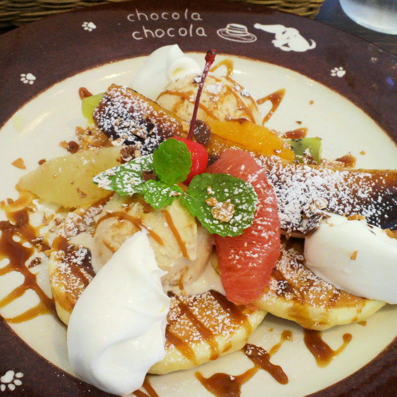 キャラメルナッツパンケーキ(北海道パンケーキカフェ チョコラ チョコラ)