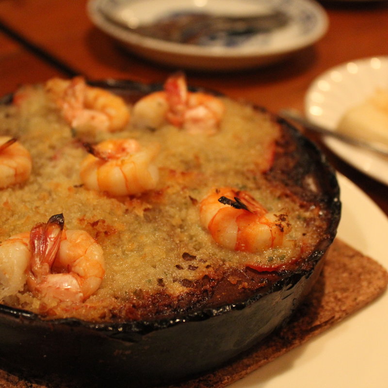 エビとホタテのエスカルゴ風オーブン焼き(虎鳥屋)
