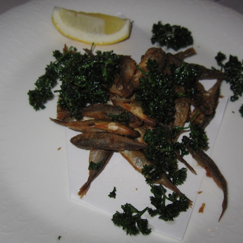 豆鯵のフライ(グリル木の実)