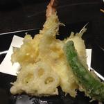 旬の野菜とエビの天ぷら　コース
