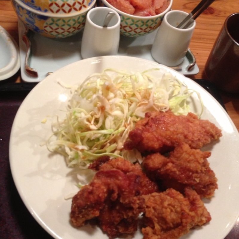 唐揚げ定食(博多もつ鍋 やまや 大阪北浜店)