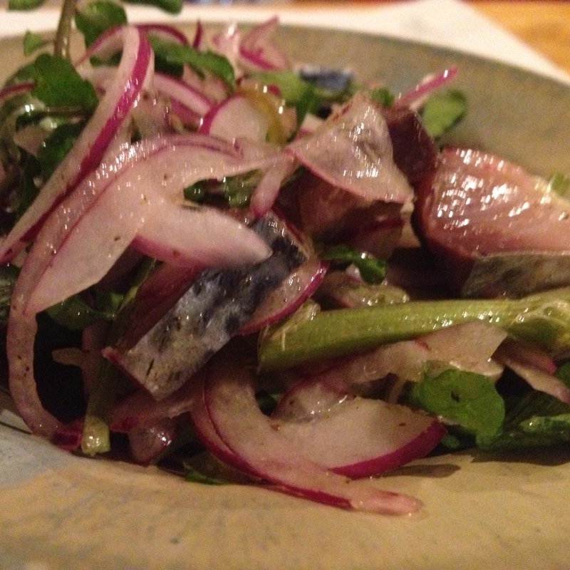 しめ鯖とパクチーのセビーチェ(オーツキ食堂)