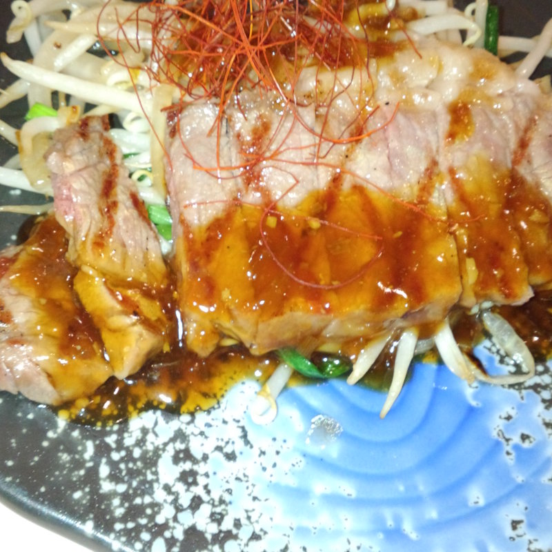 ステーキのスライス(湯沢　グランドホテル)