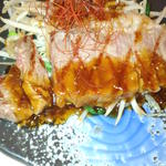 ステーキのスライス(湯沢　グランドホテル)