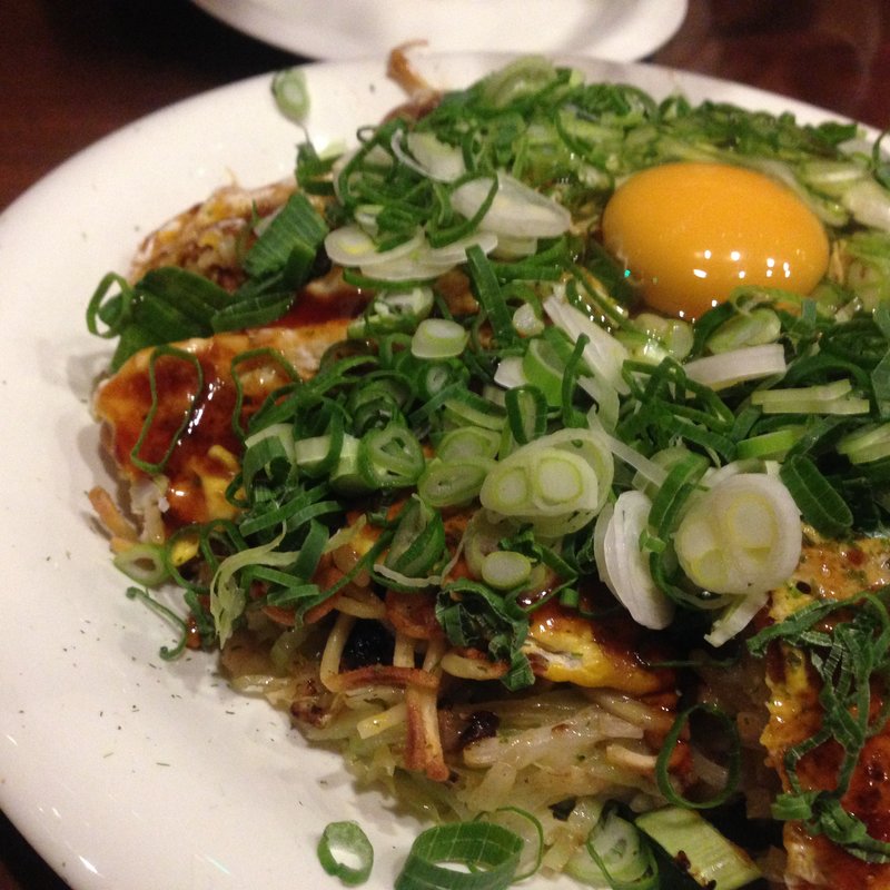 ネギお好み焼き(広島焼 HIDE坊 神田店 （ひろしまやき・ひでぼう）)