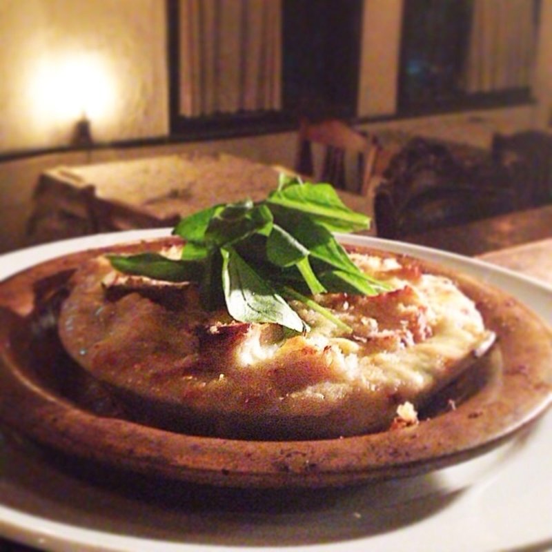 スモークサーモンとホタテ、スモークチーズのグラタン(Caro.)