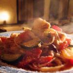 フレッシュトマトとズッキーニのパスタ