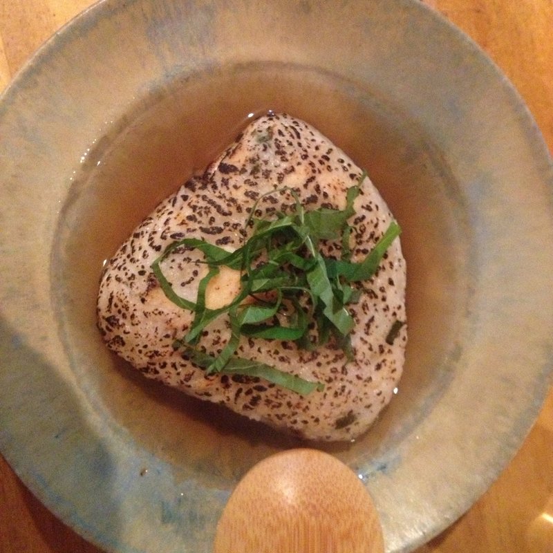 太刀魚入り焼きおにぎり だし茶漬け(オーツキ食堂)