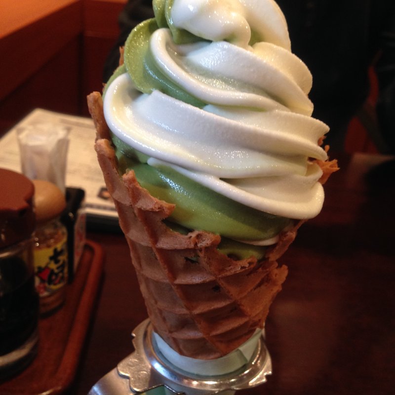 抹茶ミルクソフト(加島屋)