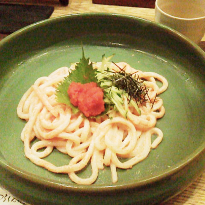 博多直送 明太子のおうどん(冷・温)(麺匠の心つくし つるとんたん 六本木店)