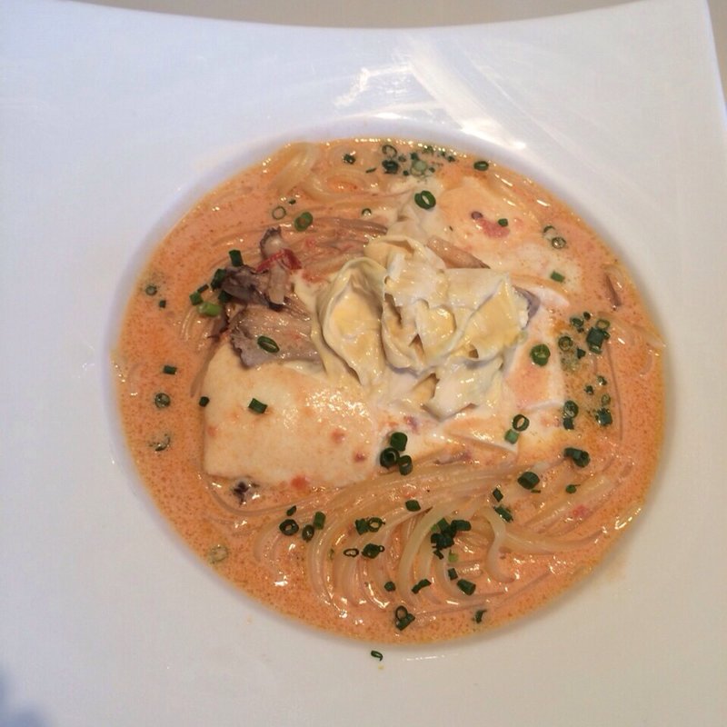 湯葉とまいたけとお豆腐のトマトクリーム(ひより 水口店 )