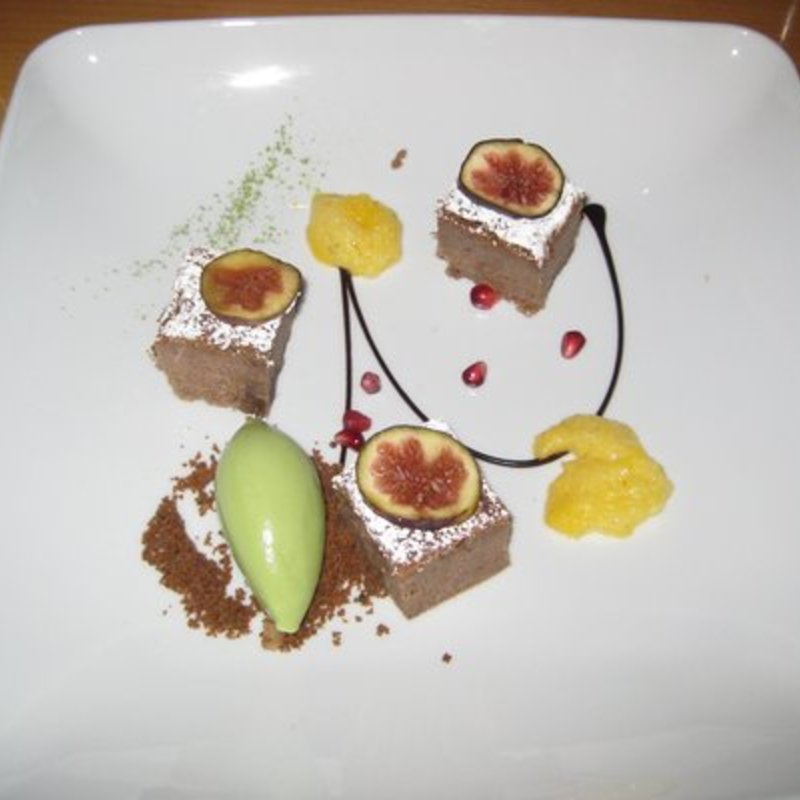 Fig chocolate cake dessert(Morimoto)