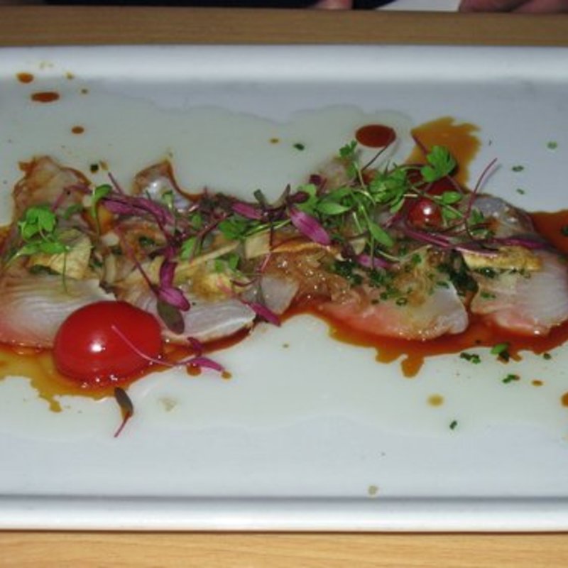 Kampachi Carpaccio with Yuzu Soy(Morimoto)