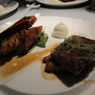 surf (lobster) and turf (wagyu beef)(Morimoto)
