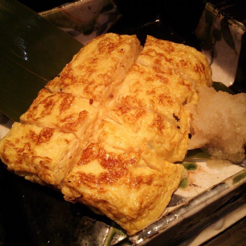 厚焼き玉子(いかの墨 )