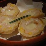 corn, shrimp, camembert tempura(ZENKICHI)