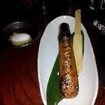 Chicken meatball in a bamboo stick