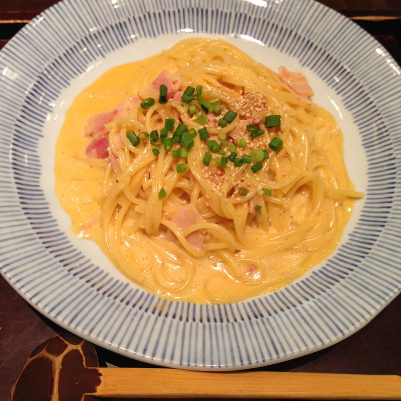 和風カルボナーラ(和茶房 鎌倉さくらの夢見屋)