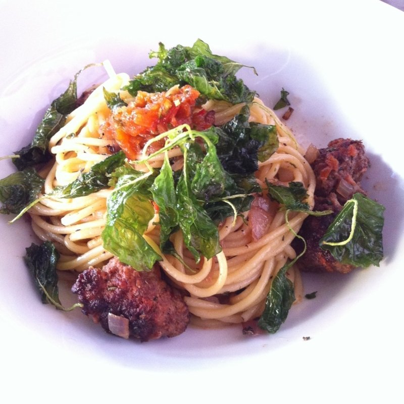 Spaghetti Lamb Meatballs(The Apartment)