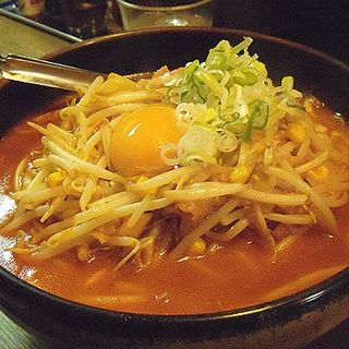 キムチ納豆ラーメン(柳家 仙台東口店 （やなぎや）)