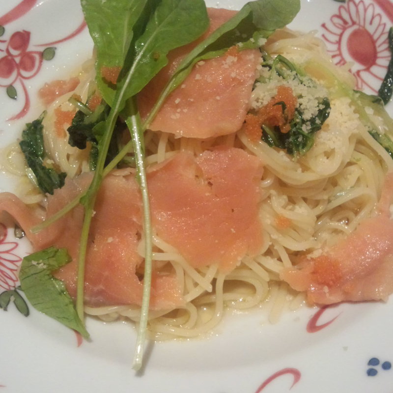 サーモンの冷製パスタ柚子胡椒(鎌倉パスタ)