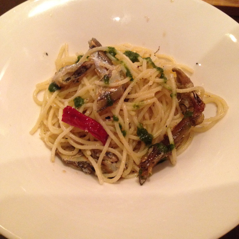 燻製ししゃものペペロンチーノ(ビアカド )