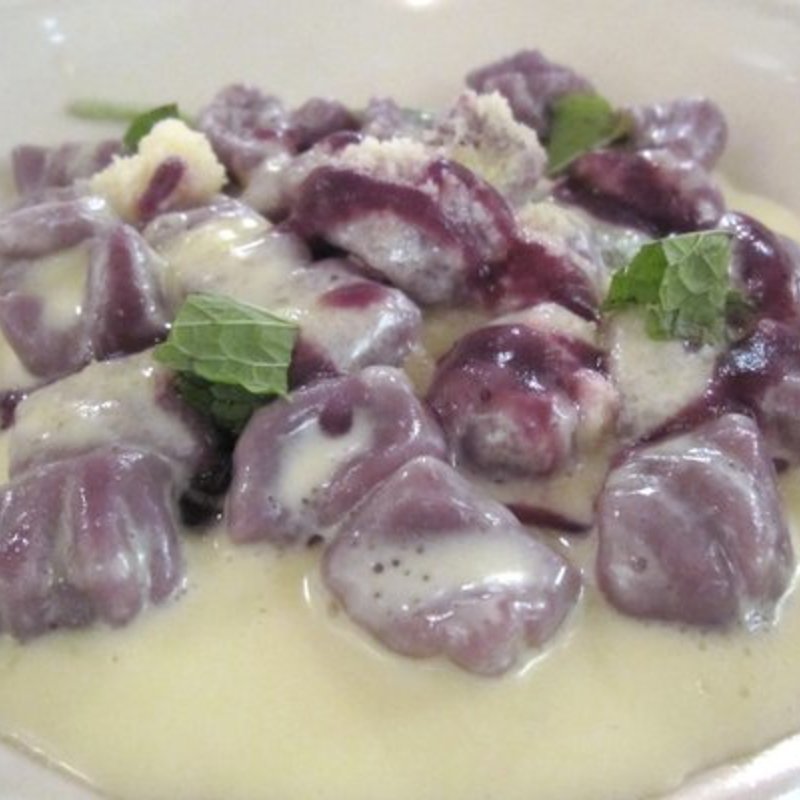 purple yam gnocchi(Basta Pasta)